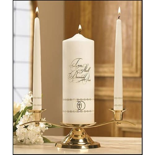 Two Shall Become One Wedding Unity Candle