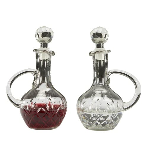 Hand Blown Glass Two Piece Cruet Set
