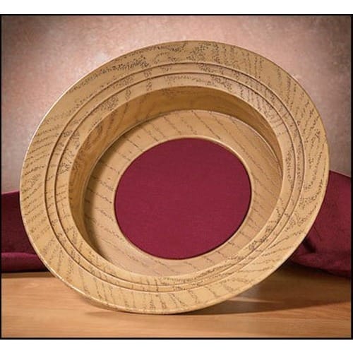 Oak tone Offering Plate