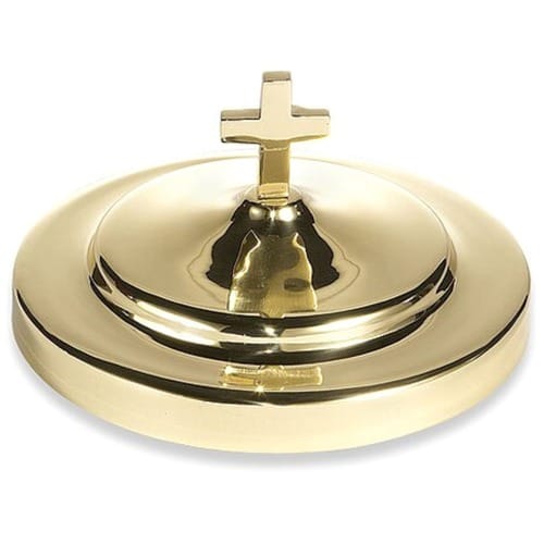 Solid Brass Communion Plate with Cover