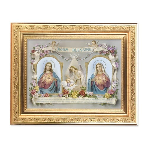 Baby Room Blessing Ornate Framed Print - 8&quot; x 10&quot;