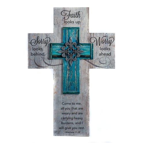 Faith Looks Up Wall Cross - 12&quot;