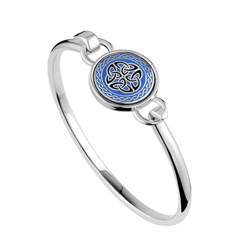 Book of Kells Blue Trinity Knot Bangle