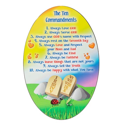 Children's Ten Commandments Plaque
