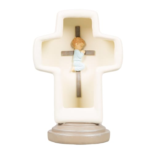 7.75&quot;H LED BOY TABLE CROSS