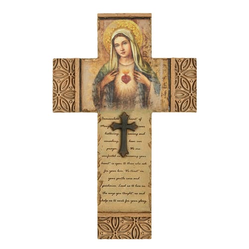 8&quot;H IMMACULATE HEART SAINT CROSS