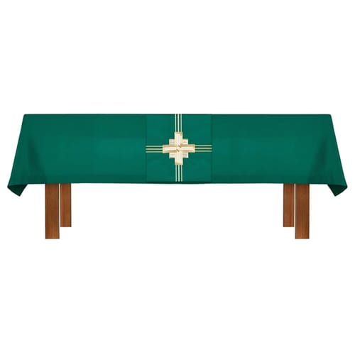 Altar Frontal and Trinity Cross Design Overlay Cloth - 2 Piece Set