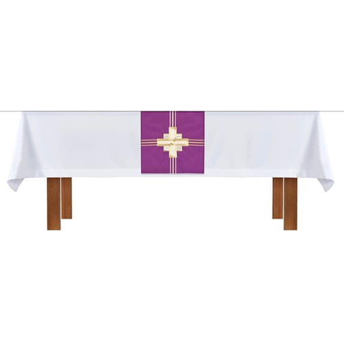 Altar Frontal and Trinity Cross Design Overlay Cloth - 2 Piece Set