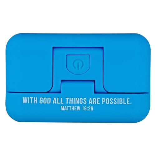 With God All Things Are Possible Blue Book Light