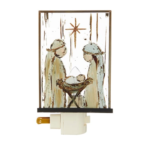 Holy Family Rustic Night Light