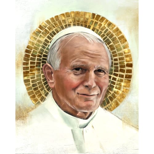 St. John Paul the Great Portrait with Mosaic Halo