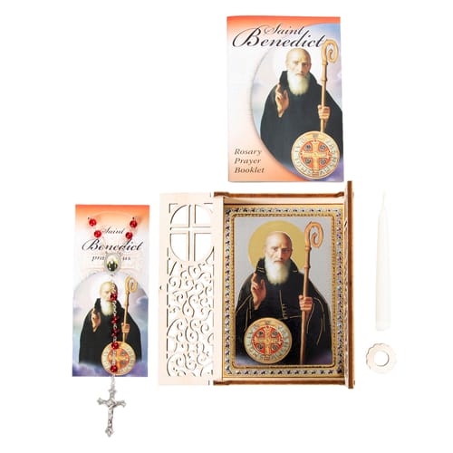 Mini Table Shrine - St. Benedict