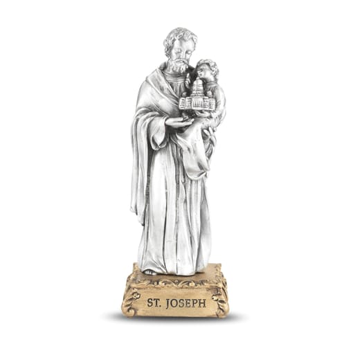 Pewter St. Joseph Figurine - 4.5&quot;