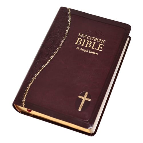 Burgundy St. Joseph New Catholic Bible (Personal Size)