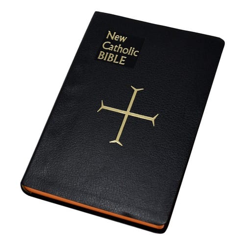 Black Large Font New Catholic Bible - Leatherette