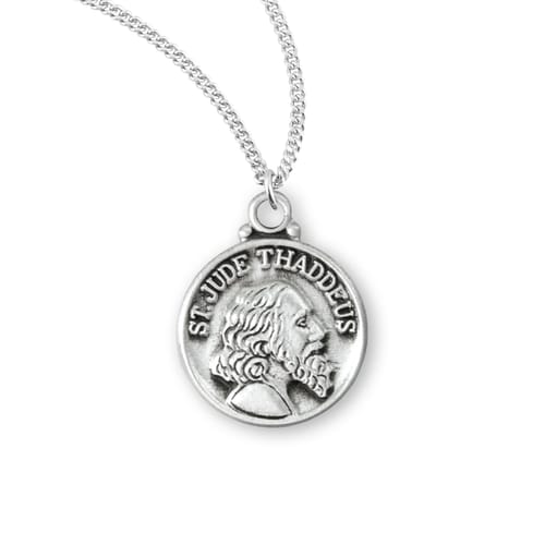 St. Jude Sterling Profile Medal Necklace