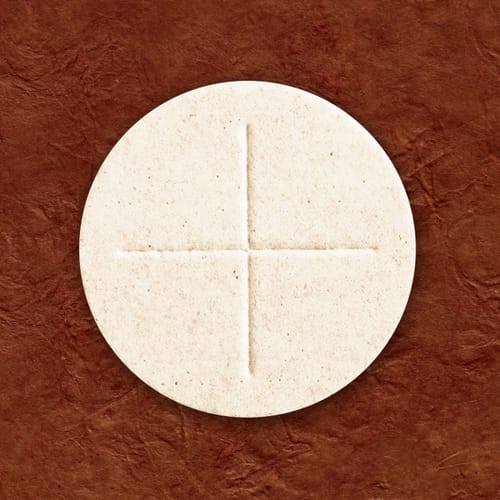 2-3/4&quot; White Communion Hosts with Cross, Box of 50