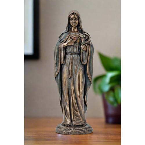 Bronzed Immaculate Heart of Mary - 8&quot;
