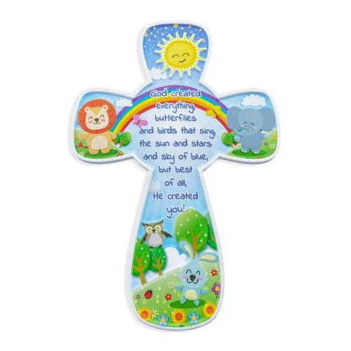 God's Little Creation Child's Wall Cross - 6&quot; 