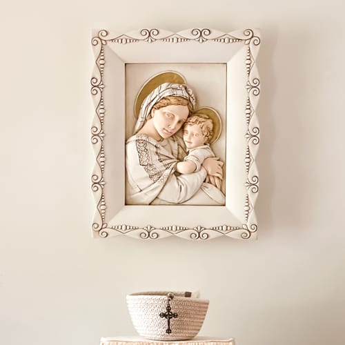 Madonna of the Chair Colored Plaque - 11&quot; x 13&quot;