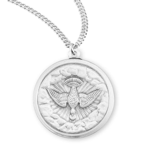 Sterling Silver Descending Dove Holy Spirit Necklace