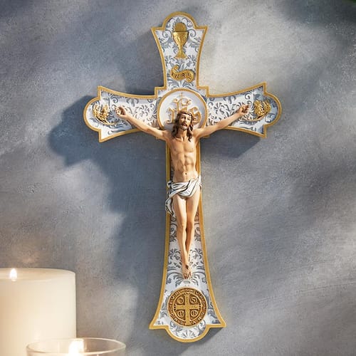 Holy Mass Wedding Wall Crucifix - 8&quot;