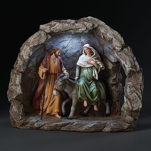 Lighted Las Posada Sculpture - 10.75&quot;