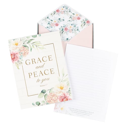 Grace and Peace Floral Paper &amp; Envelope Set