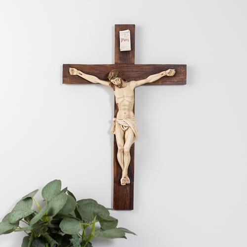 Alabaster Crucifix - 15 inch