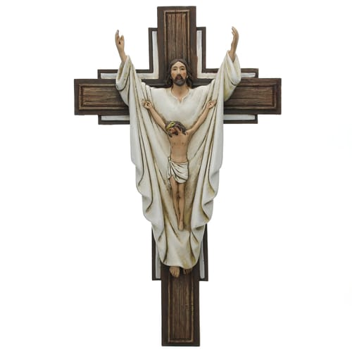 Risen Christ Wall Crucifix 10&quot;