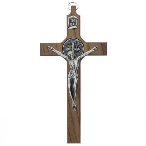 Walnut St. Benedict Crucifix - 8&quot;