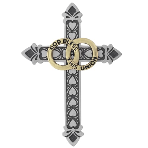 Decorative Pewter Marriage Cross