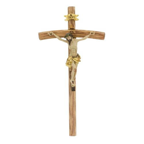 Wood Oberammergau Cross - 10&quot;