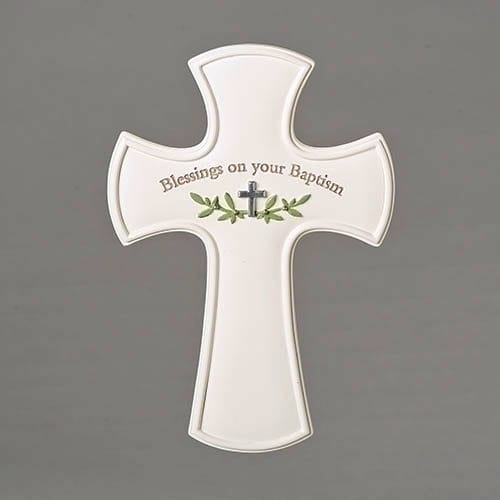 Baptism Blessings Wall Cross