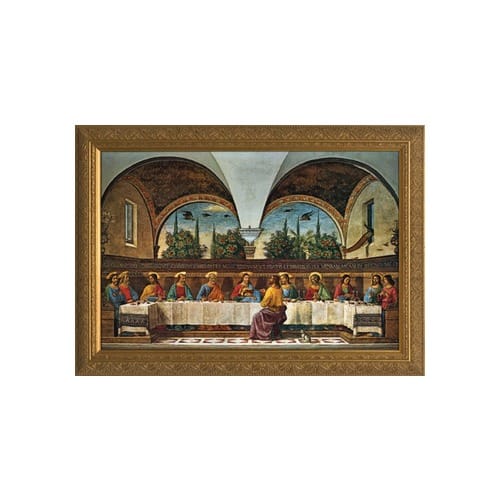 The Last Supper (Ghirlandaio), Gold Frame, 10x16