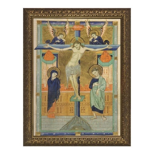 Crucifixion Icon Gold Frame