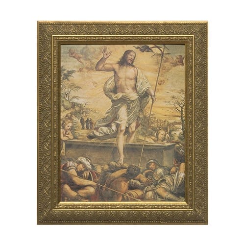 Resurrection of Christ w/ Gold Frame (8x10)