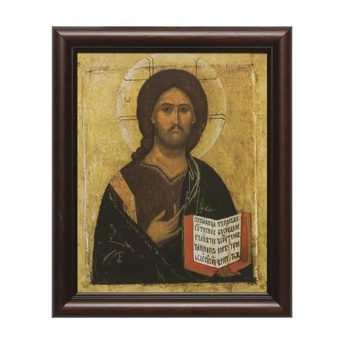 Christ the Teacher Icon w/ Cherry Frame