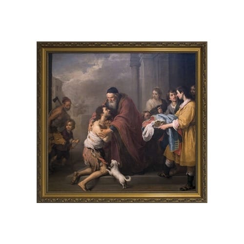 Prodigal Son by Murillo w/ Gold Frame