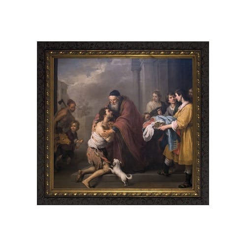 Prodigal Son by Murillo w/ Dark Ornate Frame