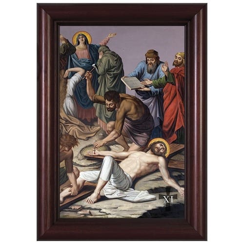 Stations of the Cross (Cherry Frame, Set of 14)