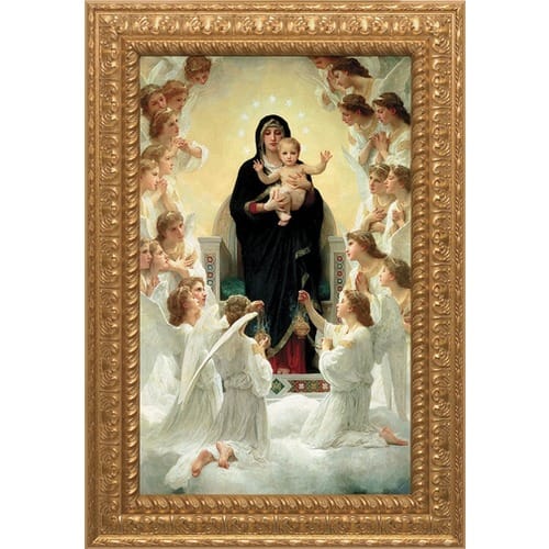 Queen of the Angels w/ Ornate Gold Frame