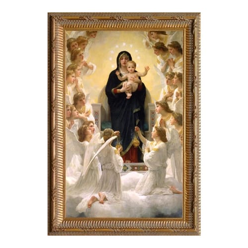 Queen of the Angels w/ Ornate Gold Frame