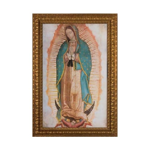 Our Lady of Guadalupe w/ Ornate Gold Frame (6x10)