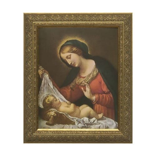 Madonna Del Velo w/ Gold Frame