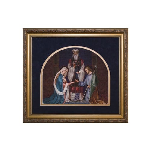 Wedding of Joseph and Mary (Matted w/ Gold Frame)