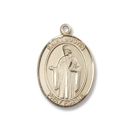 Gold Filled St. Justin Pendant w/ Chain