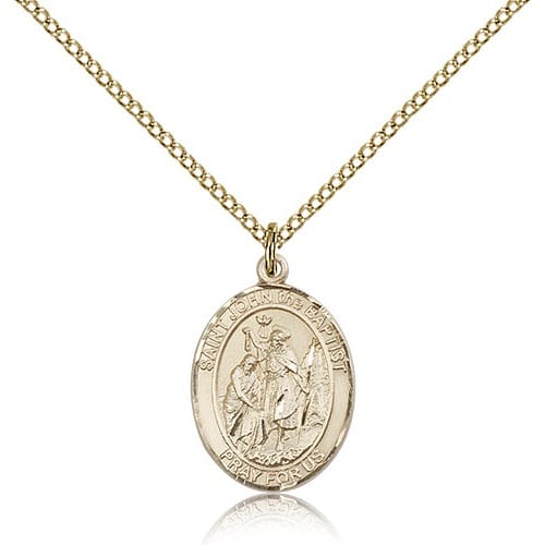 Gold Filled St. John the Baptist Pendant w/ Chain