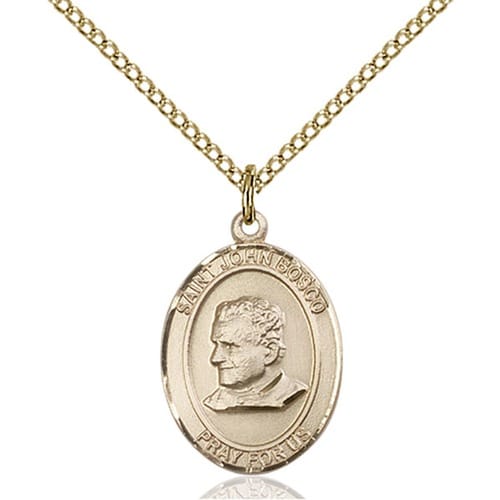 Gold Filled St. John Bosco Pendant w/ Chain