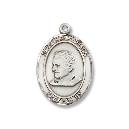 Sterling Silver St. John Bosco Pendant w/ Chain